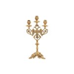 Κηροπήγιο Τρίκερο Σκαλιστό με Δικέφαλο Αετό 23εκ.