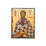 Εικόνα Άγιος Βασίλειος ξύλινη με παλαίωση