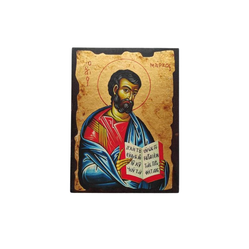 Εικόνα Άγιος Μάρκος Ευαγγελιστής Μεταξοτυπία σε καμβά