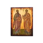 Εικόνα Άγιος Πέτρος και Παύλος ξύλινη με παλαίωση