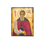 Εικόνα Άγιος Σάββας ξύλινη με παλαίωση