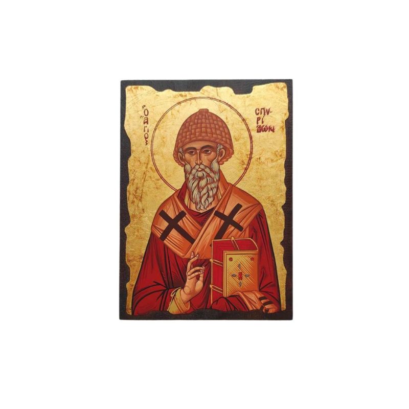 Εικόνα Άγιος Σπυρίδων Μεταξοτυπία σε καμβά