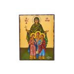 Εικόνα Αγία Σοφία ξύλινη με παλαίωση