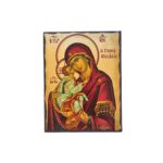 Εικόνα Παναγία Γλυκοφιλούσα ξύλινη με παλαίωση