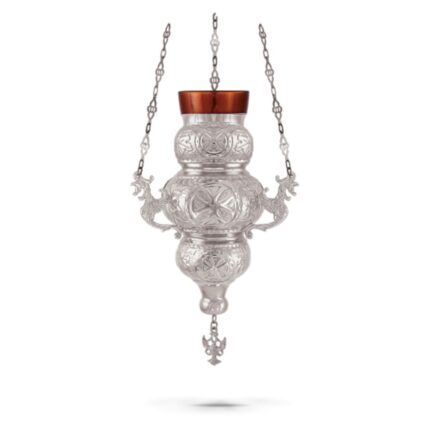 καντήλι εκκλησίας κρεμαστό ασημί