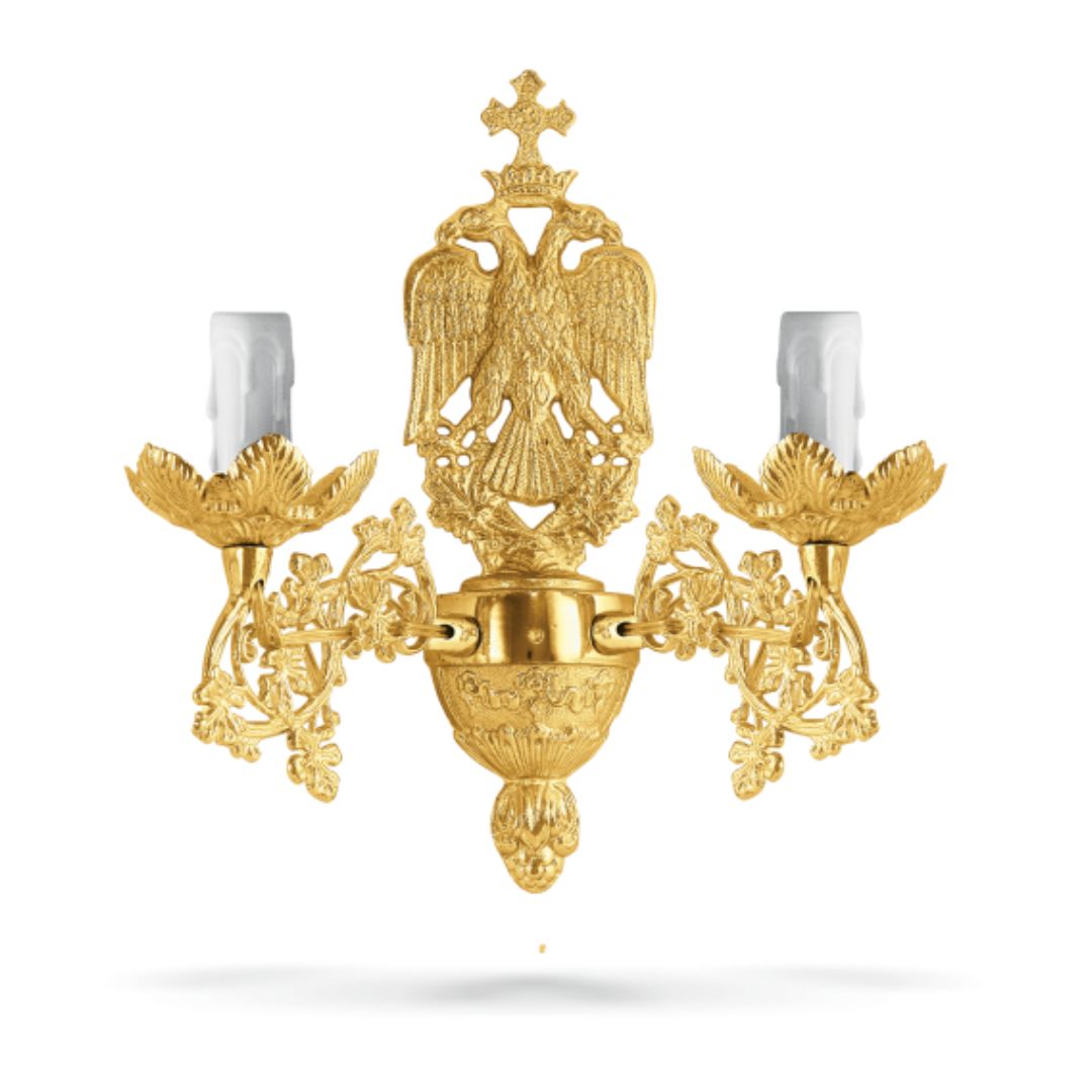 απλικα μπρούτζινη διφωτη απλίκα μπρούτζινη δίφωτη